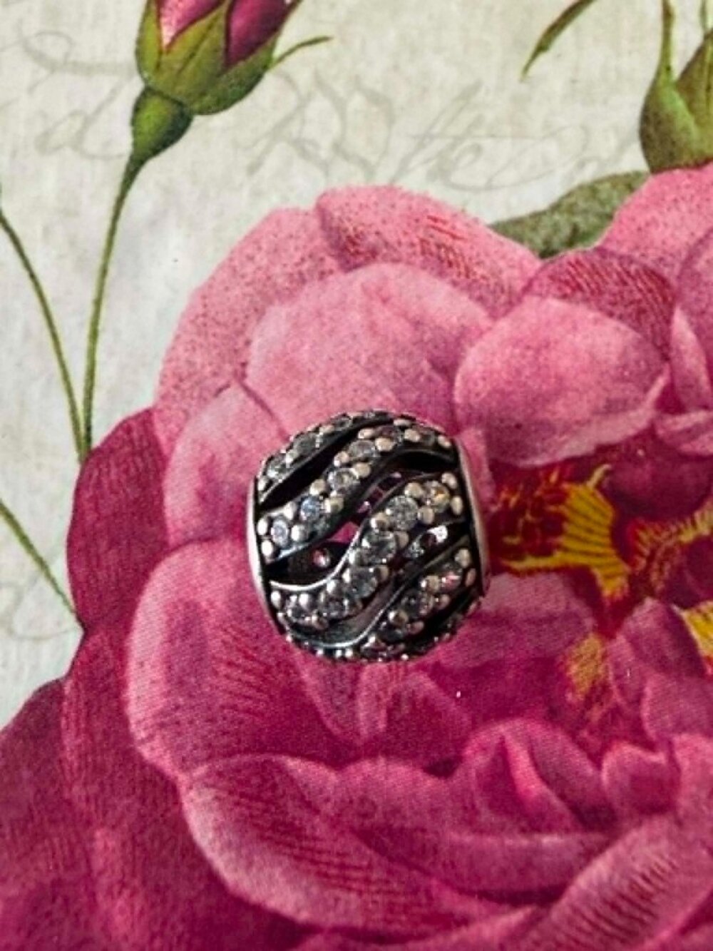 Authentic Pandora Winter Wisp Pave Charm #791197CZ